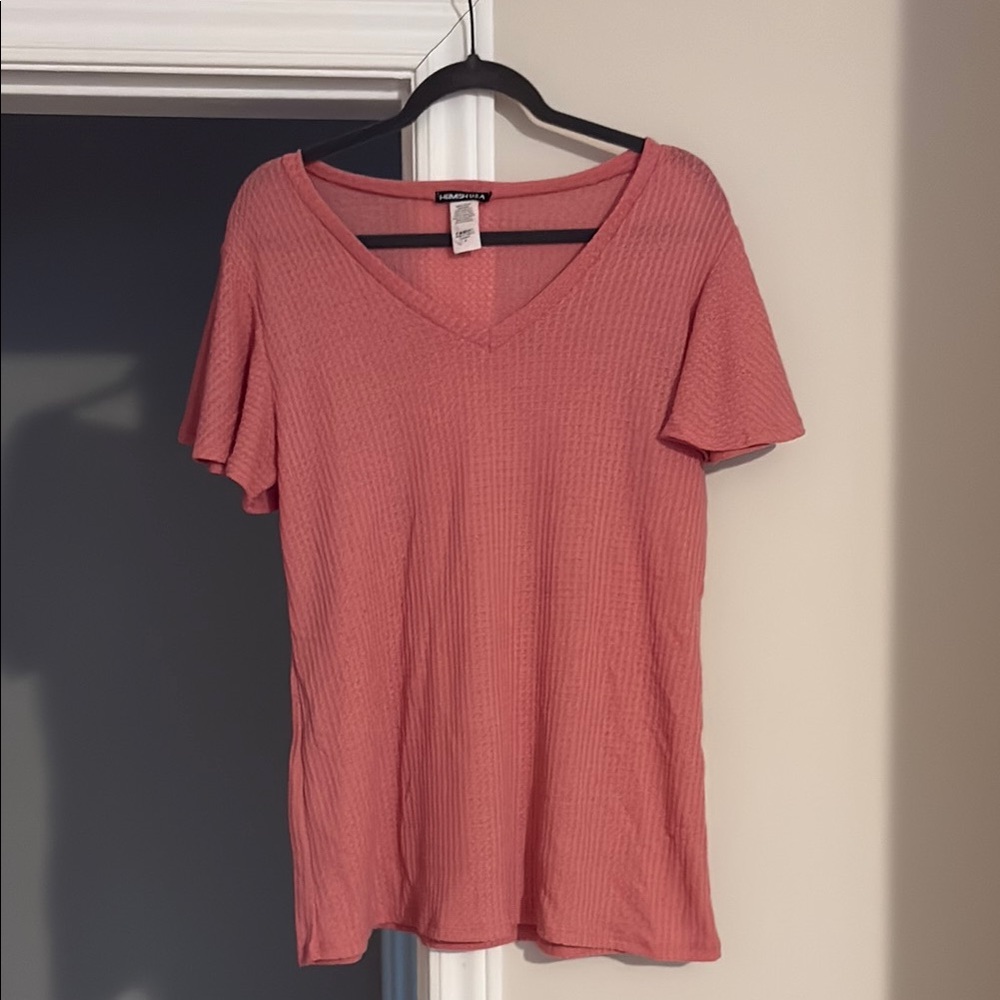 Pink V-Neck Top